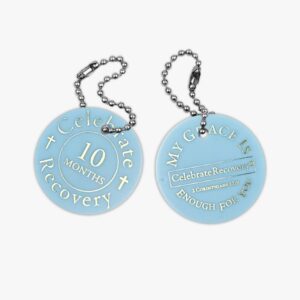 Celebrate Recovery Chip 10 Months - Baby Blue (Pack of 5)