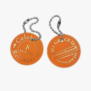 Celebrate Recovery Chip 8 Months - Orange (Pack of 5)
