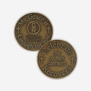 Celebrate Recovery Specialty Bronze Coin - The Journey Cont