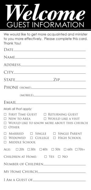 GUEST CARDS 50 COUNT